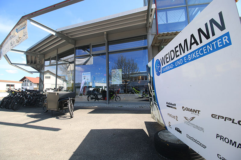Fahrrad Weidemann am Bodensee - Ladengeschäft von Außen