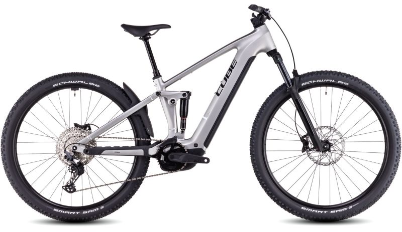 Cube Stereo Hybrid ONE22 Race 800 silver n black Seitenansicht