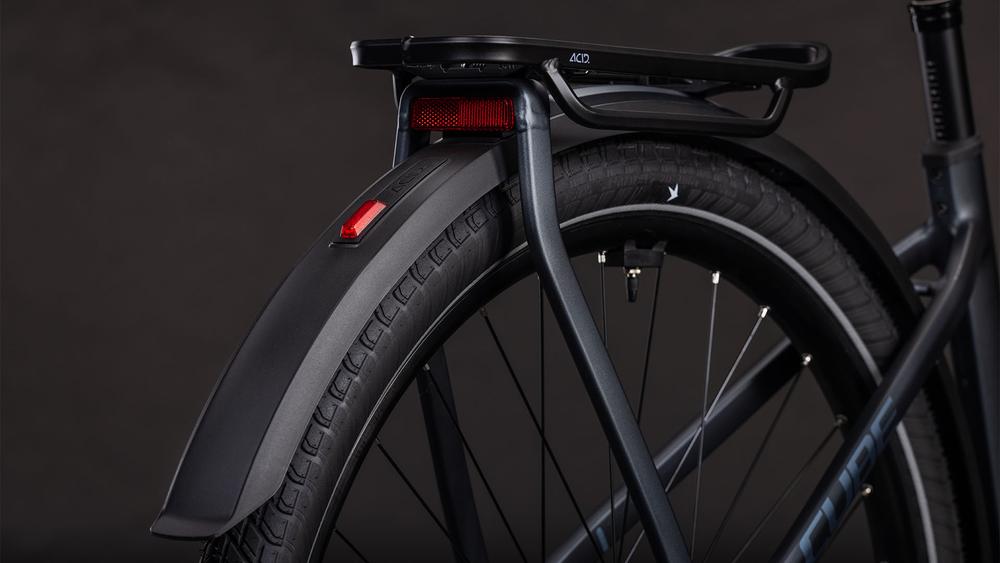 Cube Kathmandu Hybrid ONE 800 Trapez metallicgrey´n´grey Hinten