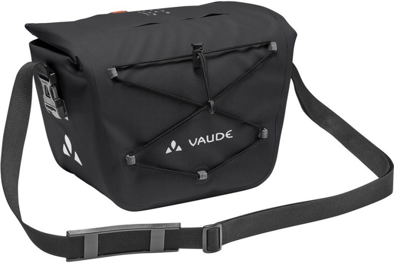 VAUDE Proof Box Lenkertasche in Schwarz mit Schultergurt