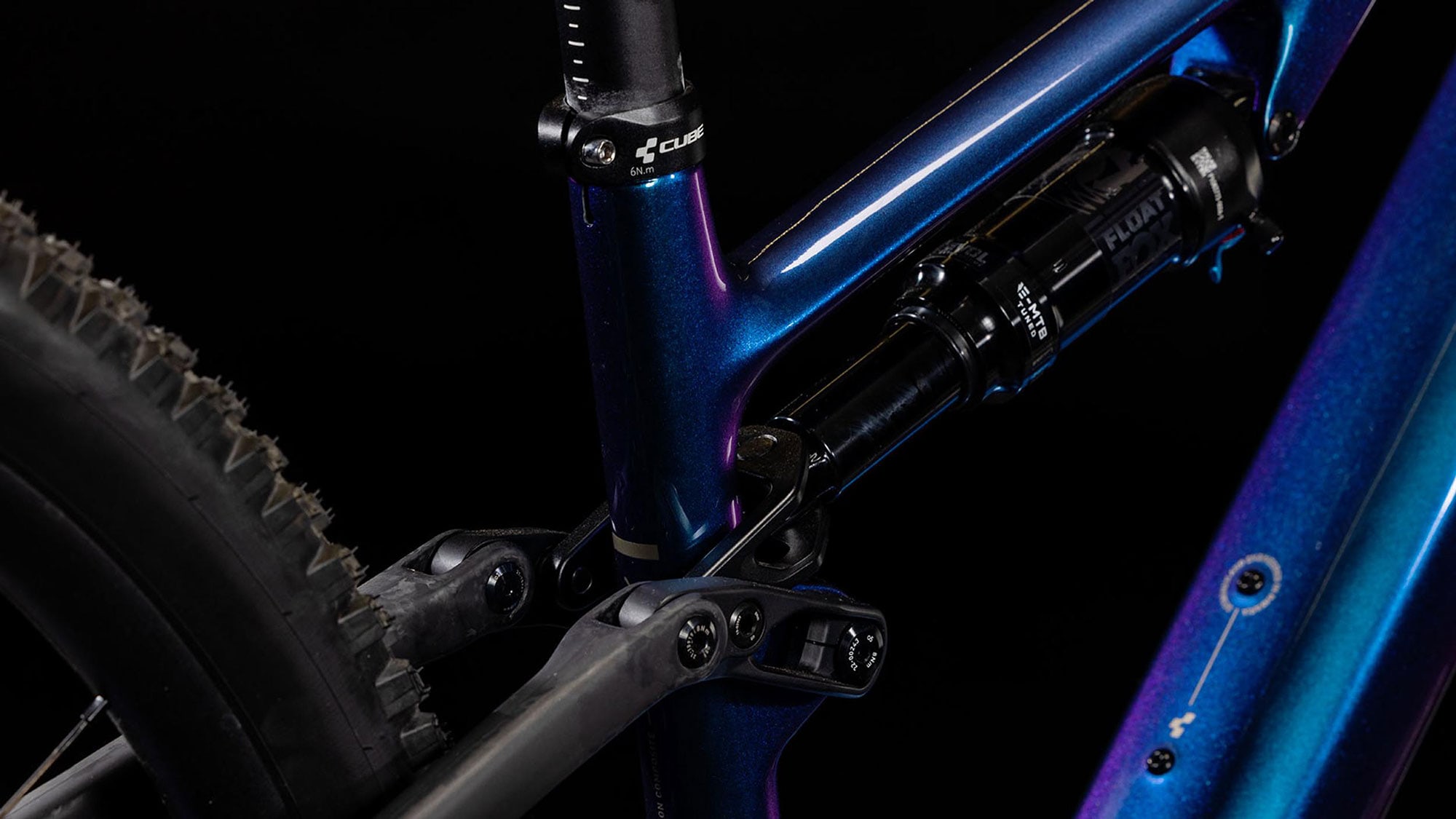 Cube AMS Hybrid ONE44 C68X SLX 400X 2025 29 Zoll E MTB Fully deepcobalt Seitenansicht 5