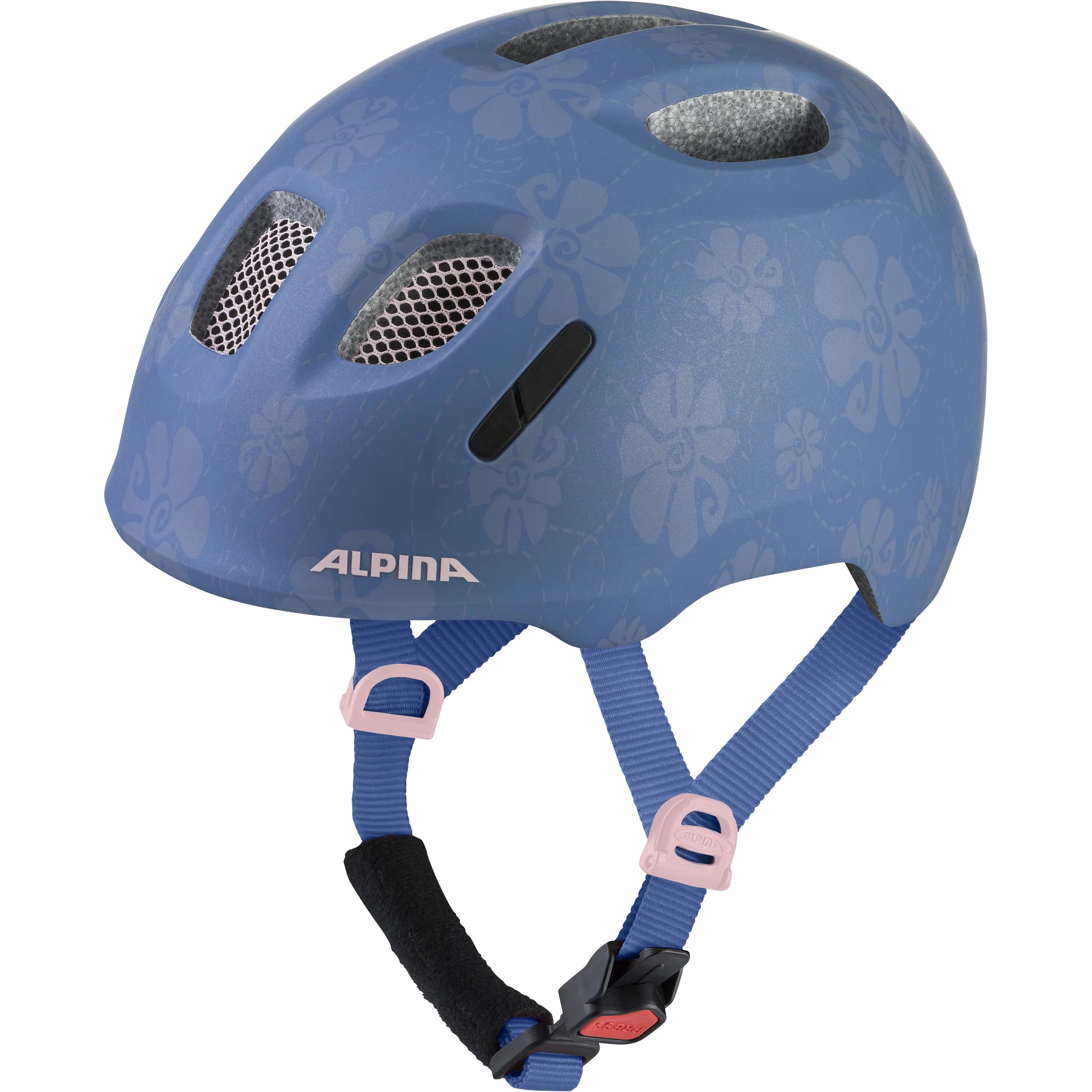 alpina ximo 2 le bike helm kinder soft blue flowers matt a 34141051374