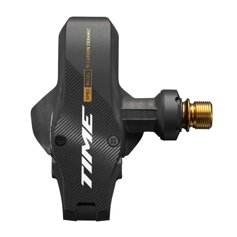 2b8a4d302882 Pedale 12SL Titanachse Keramiklager Offset 53 CarbonGold ICLIC 5° C1 Cleats TIME XPro