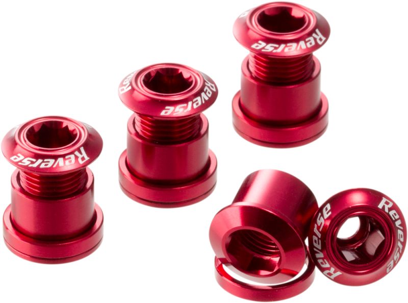 32994506fe63 Reverse Kettenblattschrauben 4er Set Aluminium rot