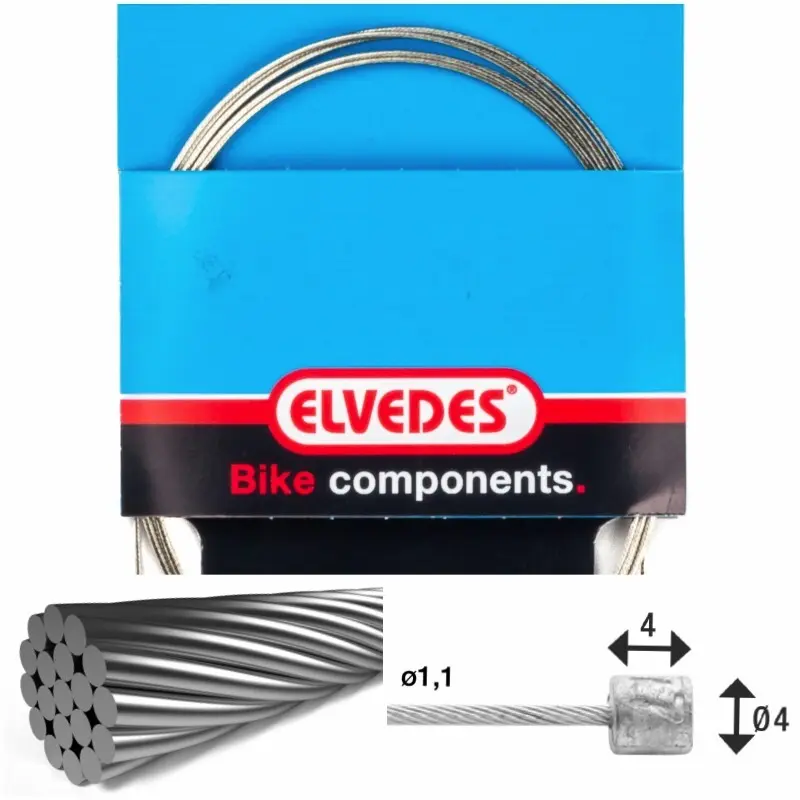 36a48058b1cc Uebertragungskabel 1x19 Edelstahldraehte o11mm mit N Kopf o4x4 Elvedes