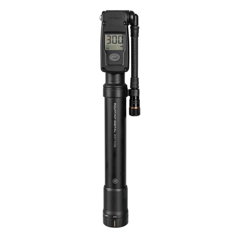 aa0ec1790cc7 Topeak Mountain Digital 2 Stage All in one Manometer Mini Fahrrad Daemper Pumpe schwarz