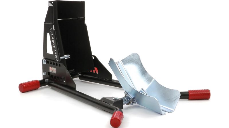 ace bikes vorderradstaender steadystand einstellbar von 15 bis 21 schwarz silber rot