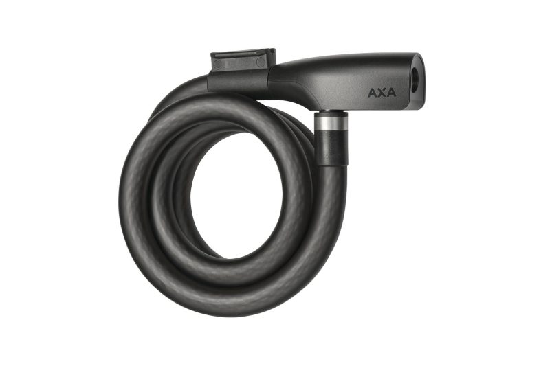 axa spiralkabelschloss resolute schwarz mattschwarz 1