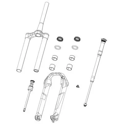 b95f3f0b5175 Rockshox Gabelkolbensatz Sid B4 2020 Dba 100mm 27.532mm