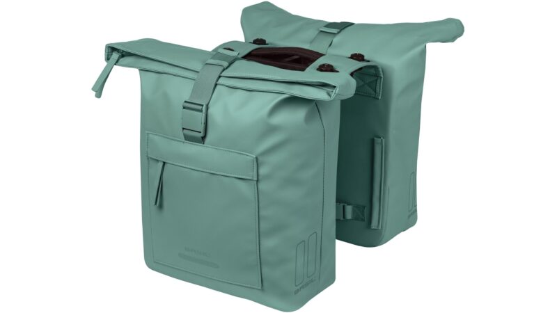 basil doppeltasche brooklyn silbergruen gruen silber