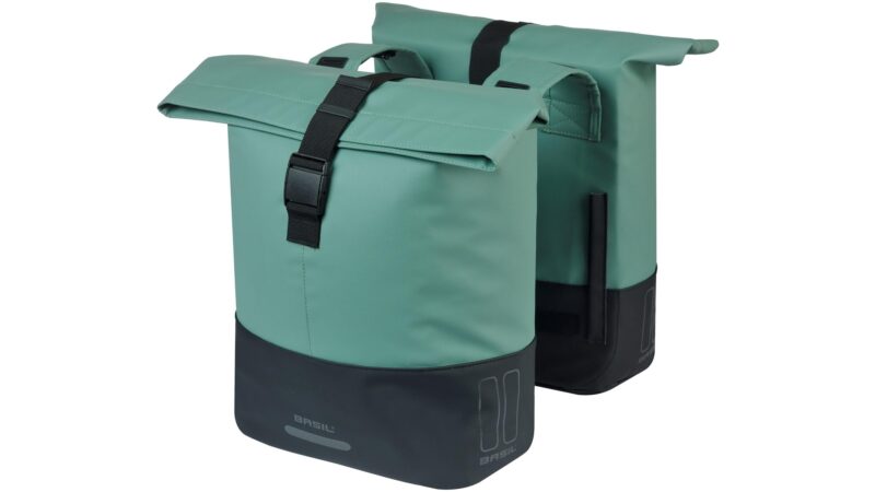 basil doppeltasche cove schwarz silbergruen