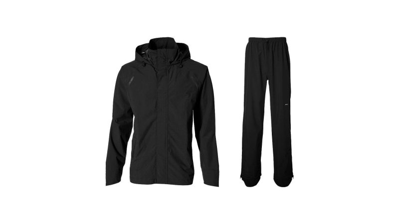 basil regenanzug hoga unisex schwarz jet black