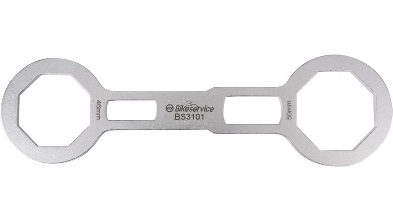 bikeservice gabelkappenschluessel 8 kant silber