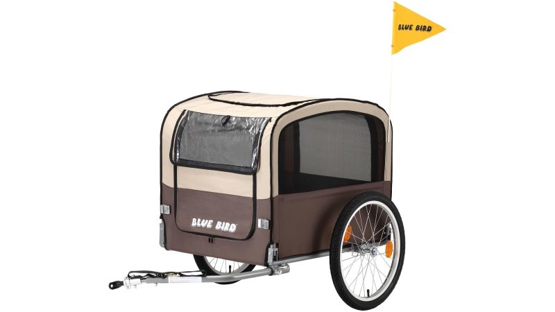 blue bird hundeanhaenger braun beige