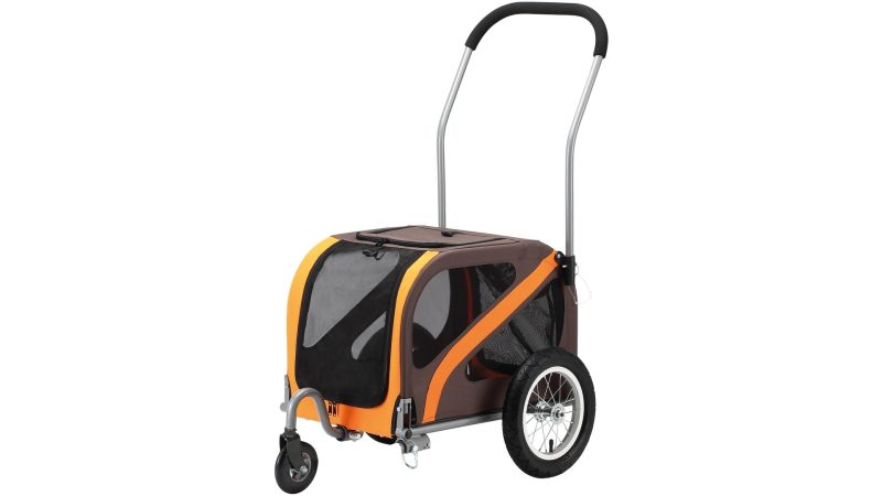 blue bird hundeanhaenger mini braun orange