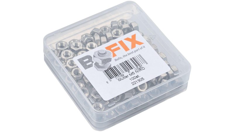 bofix sechskantmutter silber