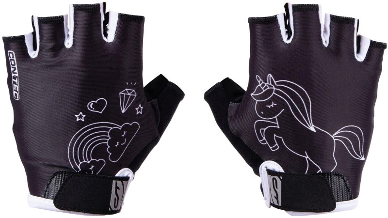 contec kinderhandschuh unicorn schwarz weiss