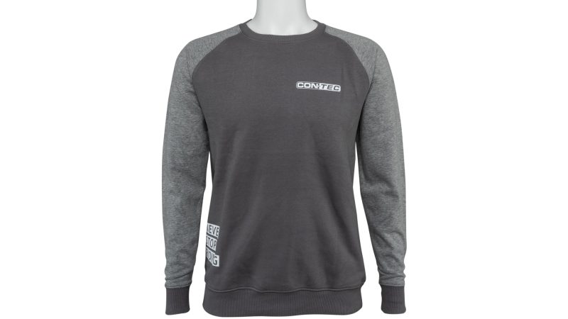 contec sweatshirt never stop riding schwarz grau