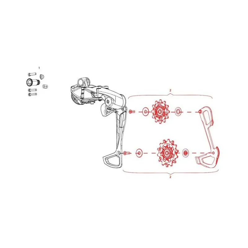d179011467e9 Sram Hintere Kettenschaltung Rd Gx Eagle Pulleys And Inner Cage