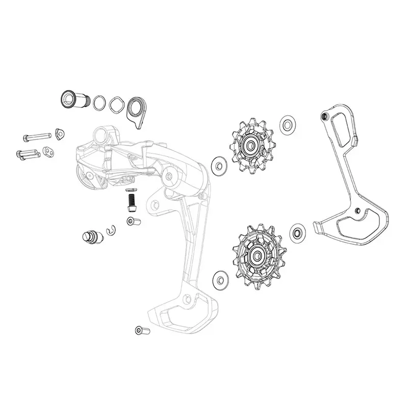 d1b3e8955113 Schraubensatz fuer die Montage des hinteren Umwerfers mit BefestigungsschraubenBits Sram Rival Etap AXS 36 T
