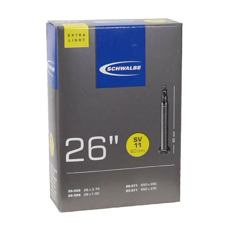 e875e2f37ae6 Schwalbe Fahrradschlauch Presta Ventil Extra Light 650 x 20 25 60mm