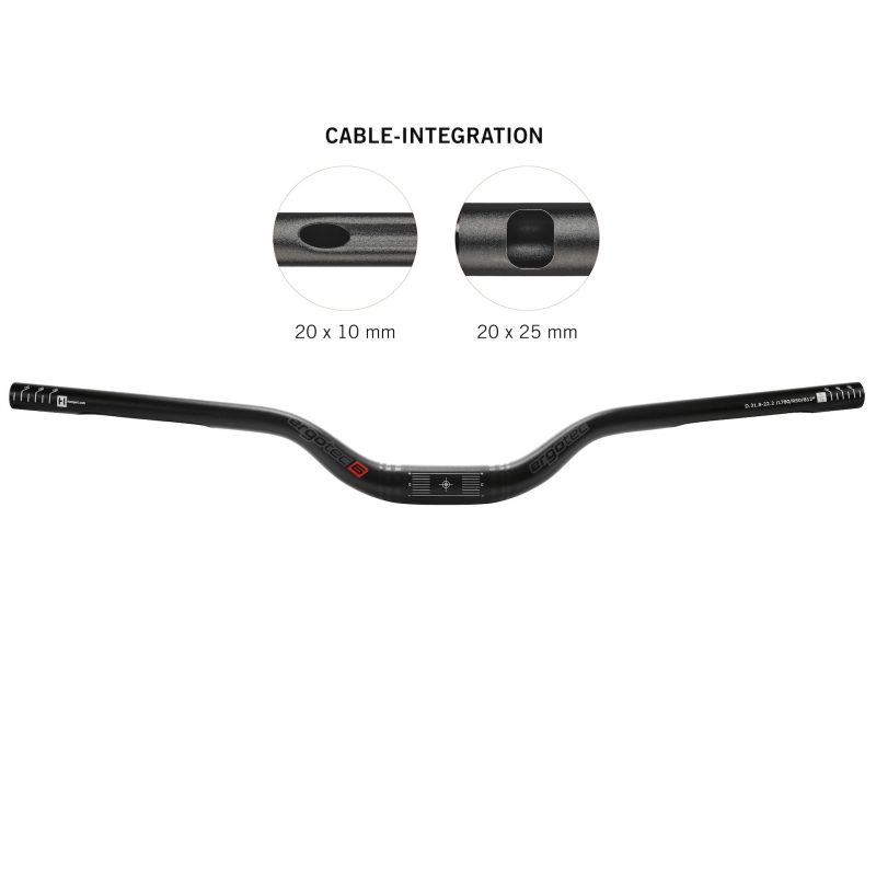 ergotec mtb lenker riser bar 50 i 318 mm schwarz schwarz sand
