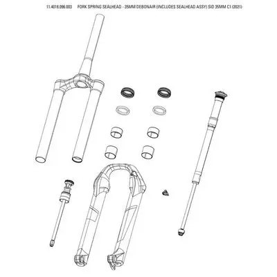 fe57052efe26 Rockshox Gabel Kit Sealhead Sid 35mm C1 2021 Dba 35mm