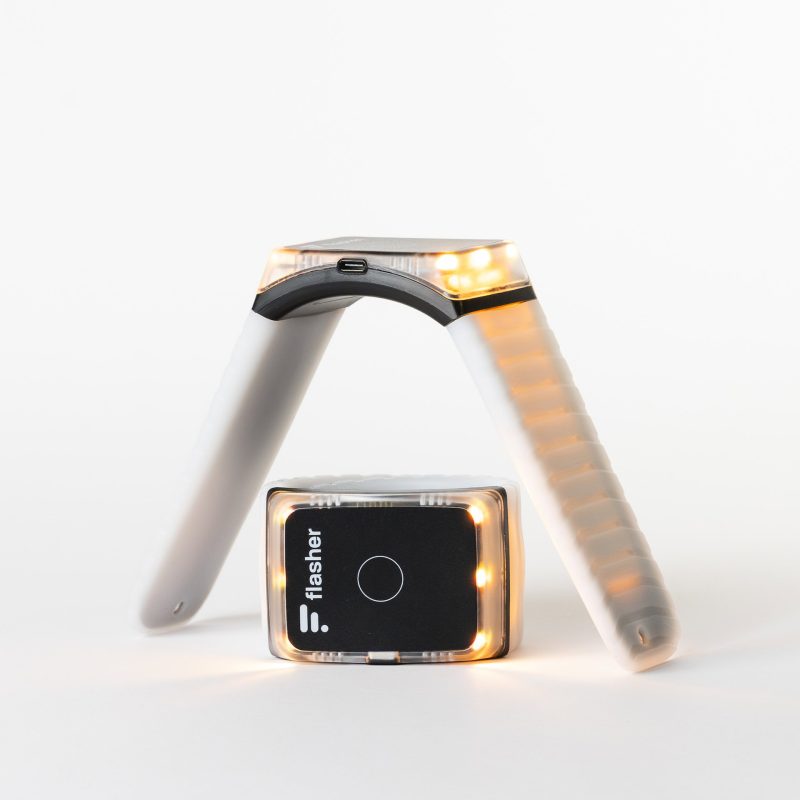 flasher blinker armbaender weiss