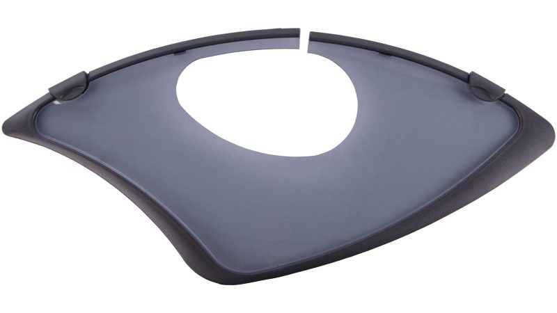 hesling mantelschoner elegance mit grauem plastikrand grau transparent