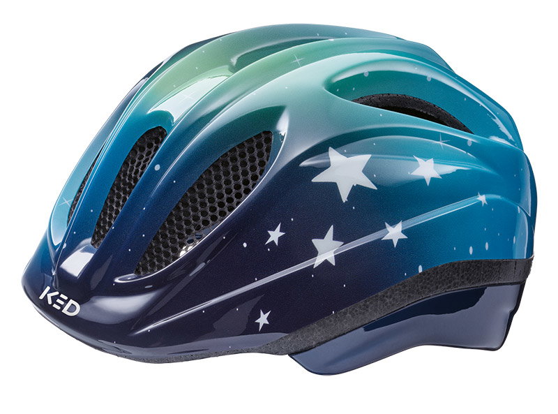 ked kinderhelm meggy ii trend stars blue green glossy blau blau gruen glaenzend