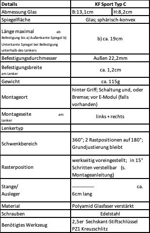 krampe lenkerspiegel kf sport typ c klappbar schwarz 1