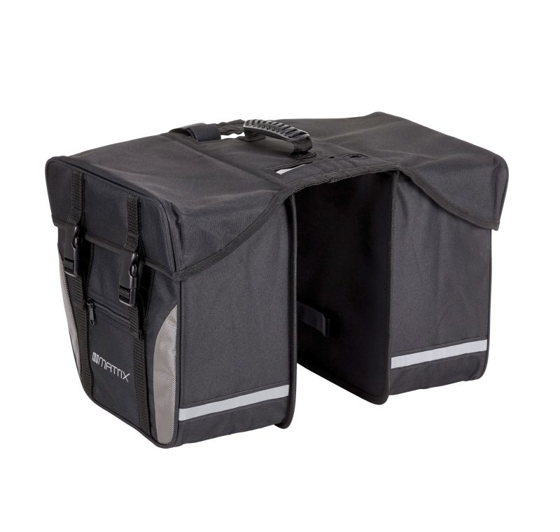 matrix doppelpacktasche schwarz schwarz silber 1