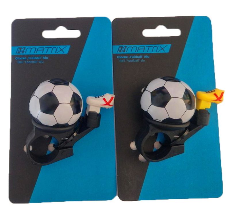 matrix fussball glocke alu farblich sortiert 5 x gelber schuh 5 x weisser schuh