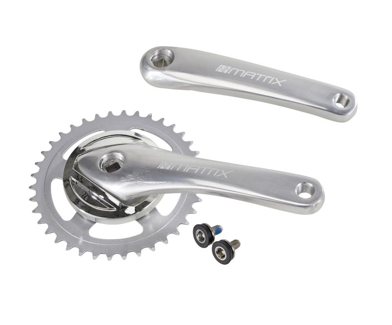 matrix kettenradgarnitur alu 4 kant fuer city rad silber