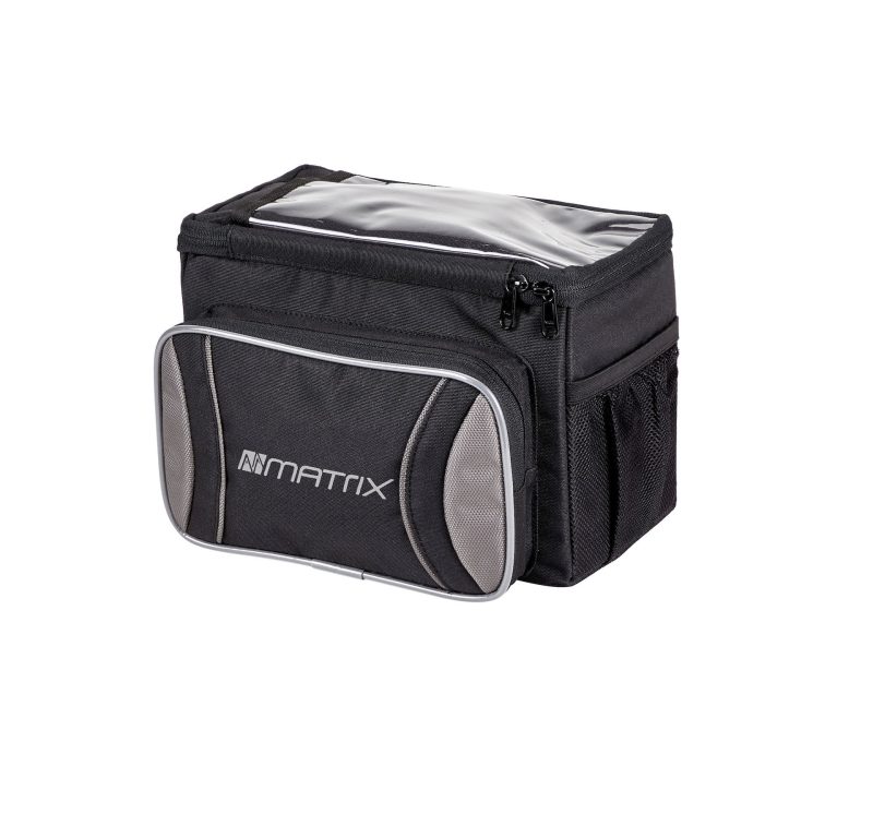 matrix lenkertasche schwarz schwarz silber