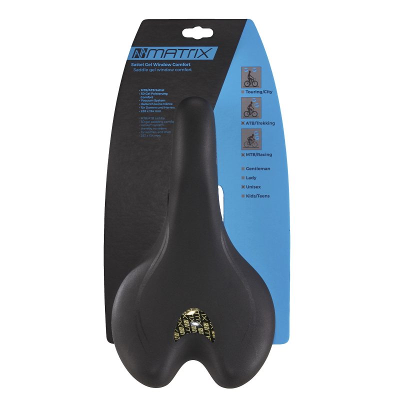 matrix sport sattel gel window comfort schwarz
