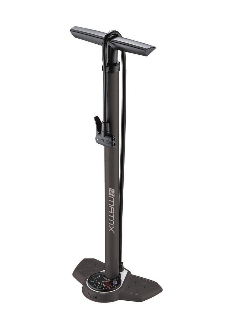 matrix standpumpe mit manometer sp90 schwarz