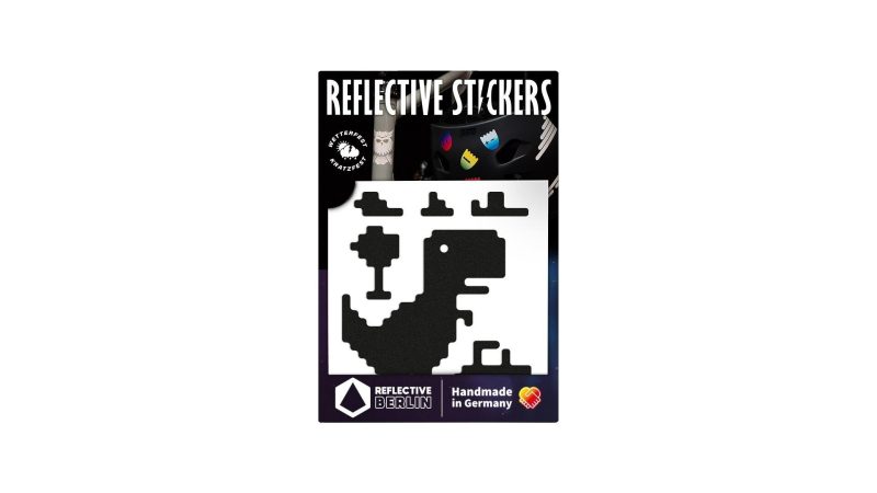 reflective berlin reflexaufkleber decals t rex schwarz