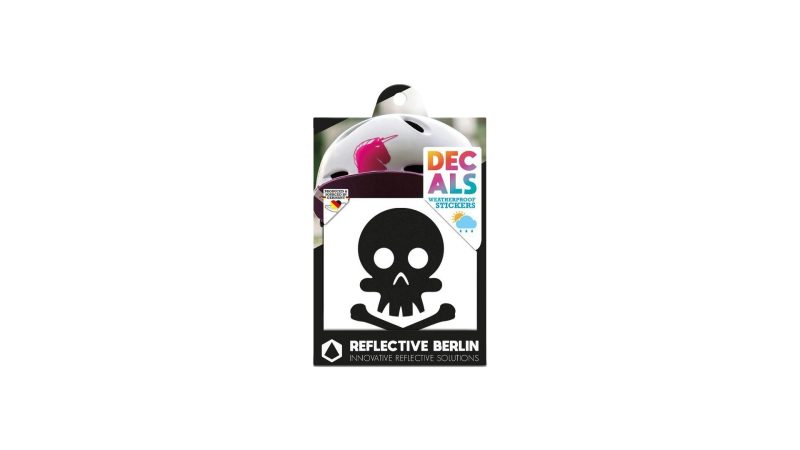 reflective berlin reflexaufkleber decals totenkopf schwarz