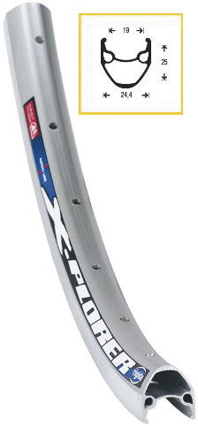 ryde vorderrad 28 x plorer silber 2