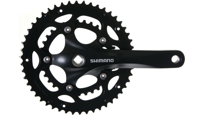 shimano kettenradgarnitur fc rs200 ohne ks ring schwarz 1