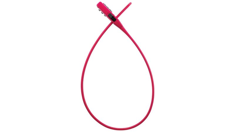 trelock zahlen kabelschloss strap it pink