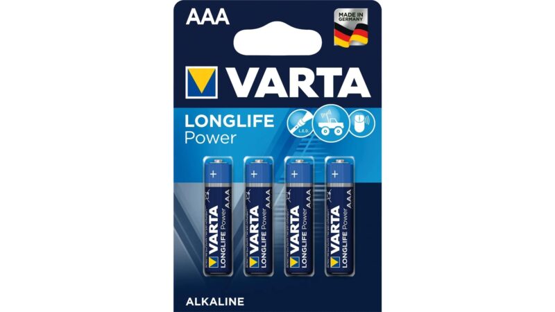 varta batterie longlife power high energy micro silber blau