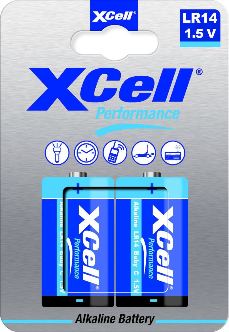 xcell batterie aa mignon performance alkaline lr14 standard
