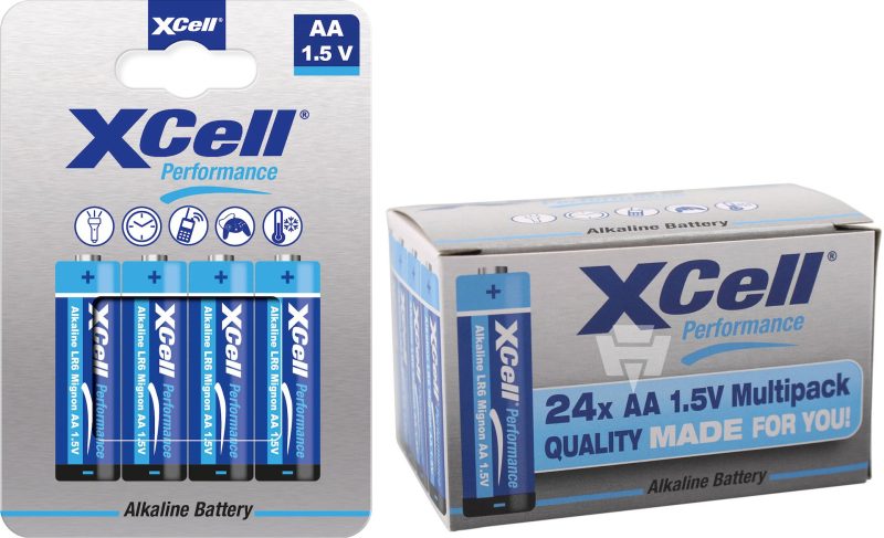 xcell batterie aa mignon performance alkaline lr6 standard