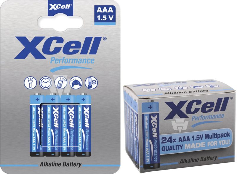 xcell batterie aaa micro performance alkaline lr03 standard 1