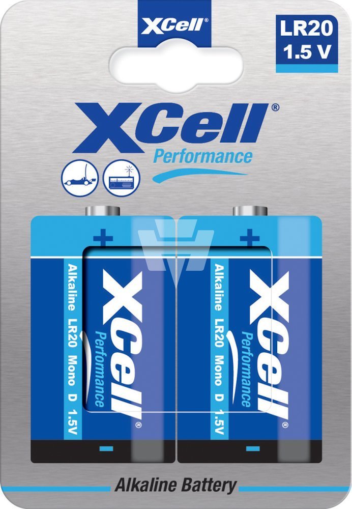 xcell batterie d mono performance alkaline lr20 standard