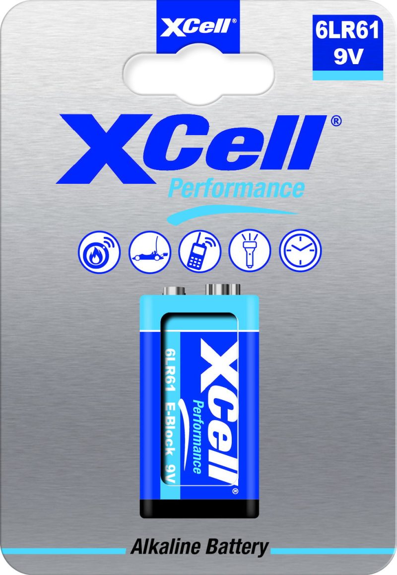 xcell batterie performance alkaline 6lr61 standard